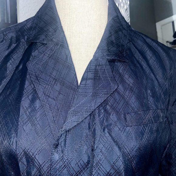 Equipment Navy Blue Blazer with tie at waist. New - Picture 2 of 2